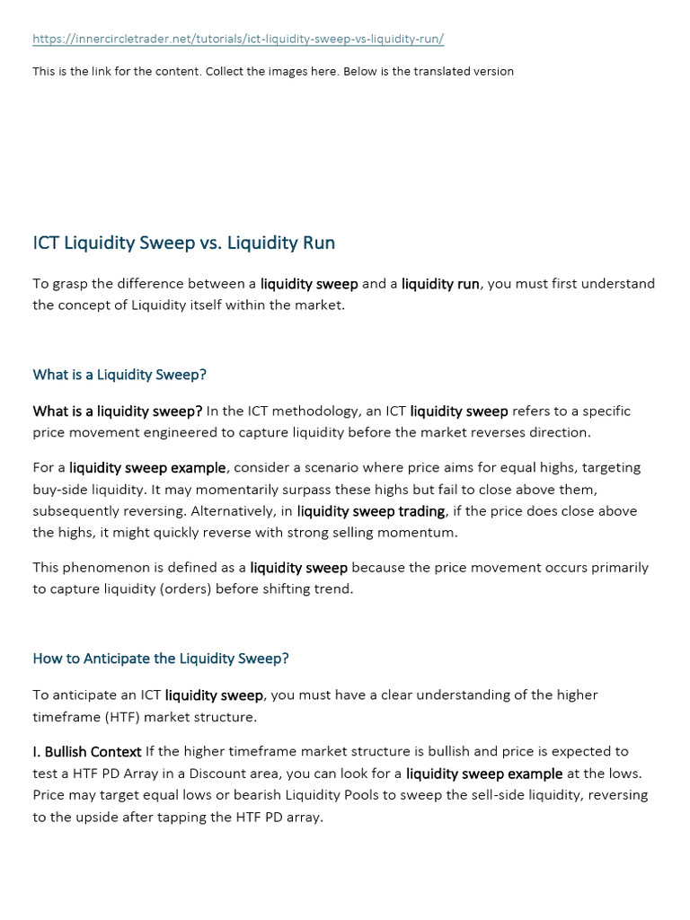 Liquidity Sweep | PDF