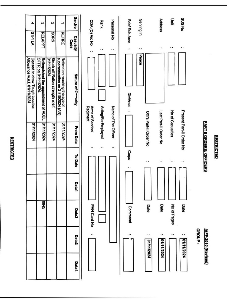 Format Retire & Retadd | PDF