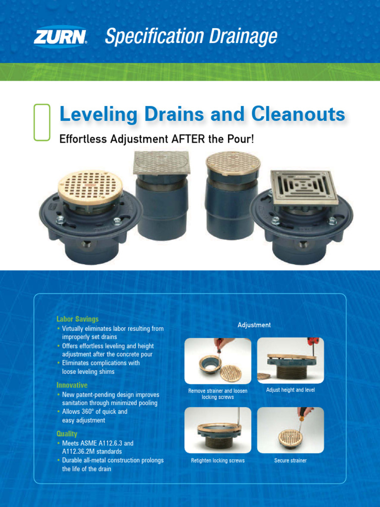 Cleanout and Drains Sales Sheet _210-001 | PDF