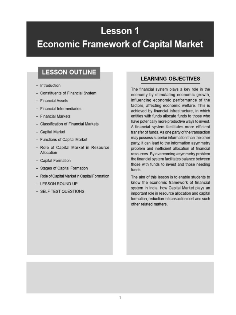 Introduction to Capital Market | PDF | Securities (Finance) | Money Market