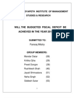 Will The Budgeted Fiscal Deficit Be Achieved in The Year 2012-13