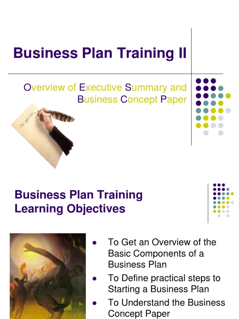 business plan training meaning