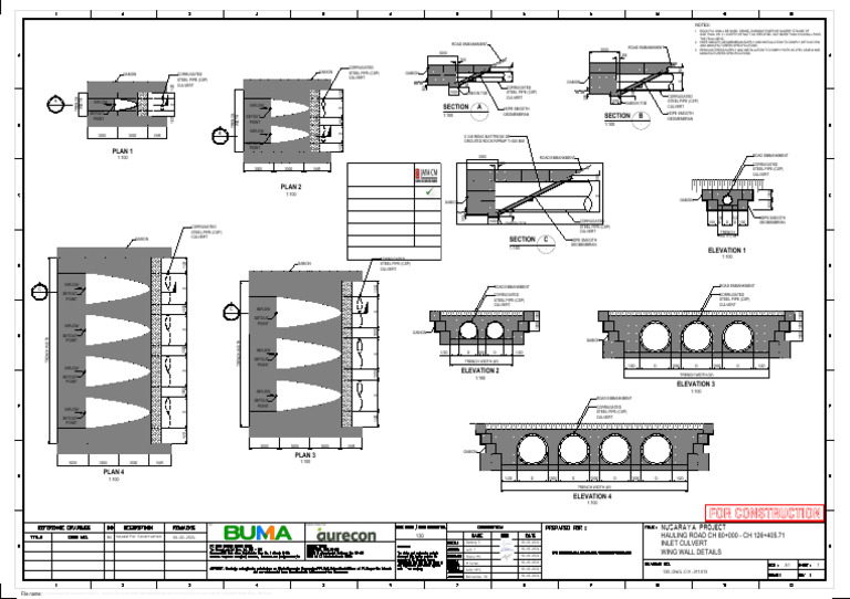 130-Dwg-civ-311.013-0 Inlet Culvert Wing Wall Details_sst | PDF | Civil ...