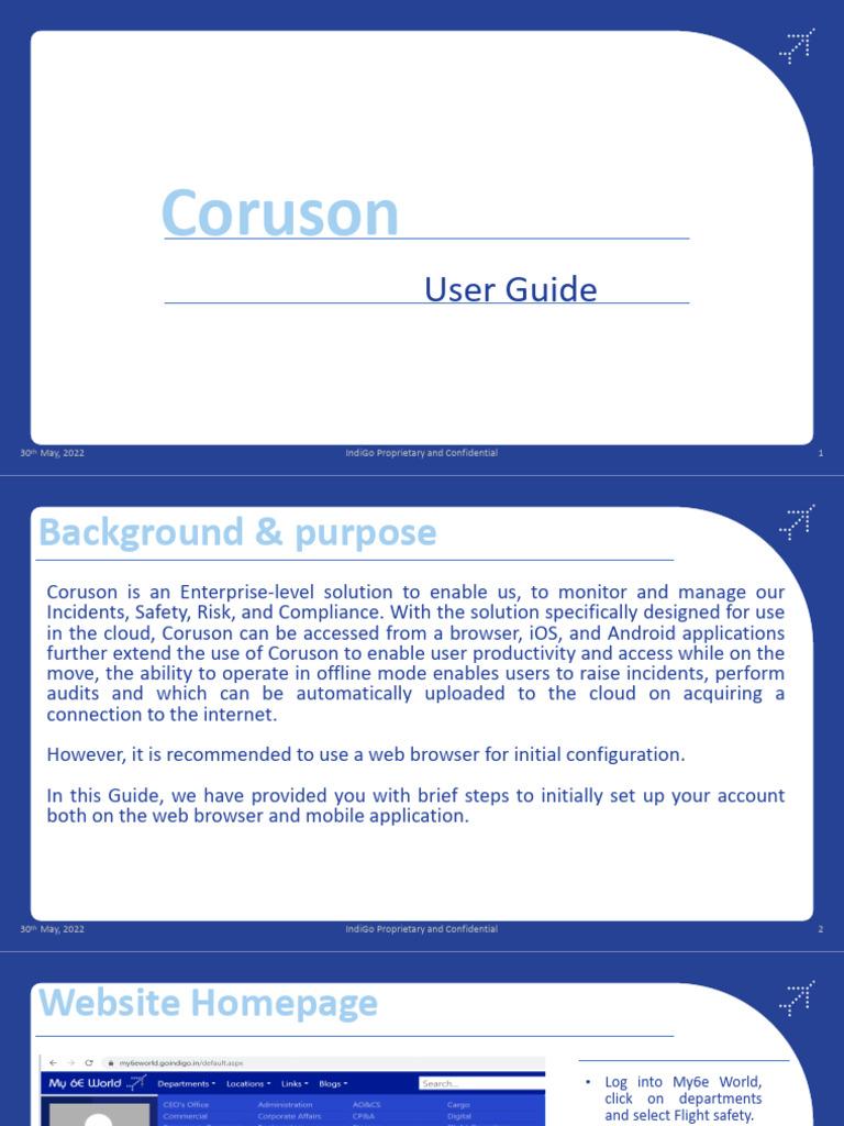 Ideagen - Coruson Quick Reference Handbook Issue 1 Rev 0 - Brief | PDF ...