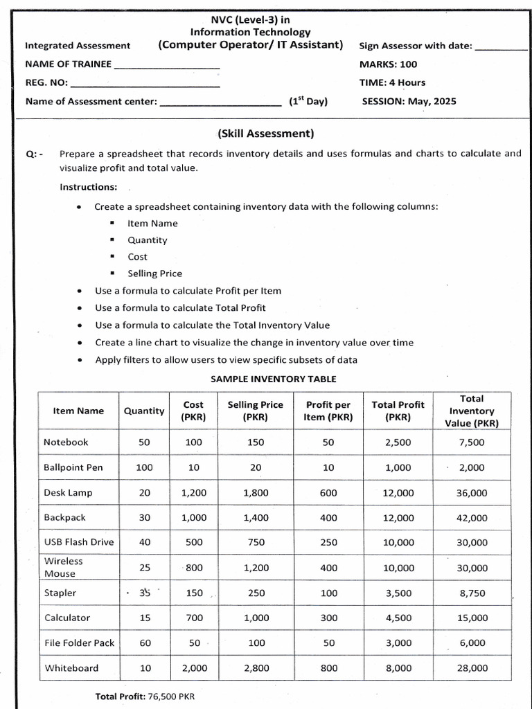 Practical Paper Computer Operator | PDF