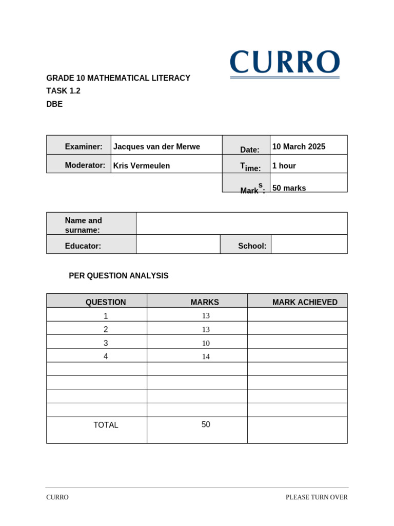 10_Math Lit_DBE_T1_Task 2_2025_QP (6) | PDF