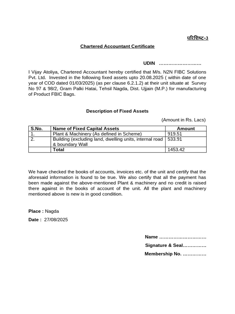 CA Certificate | PDF