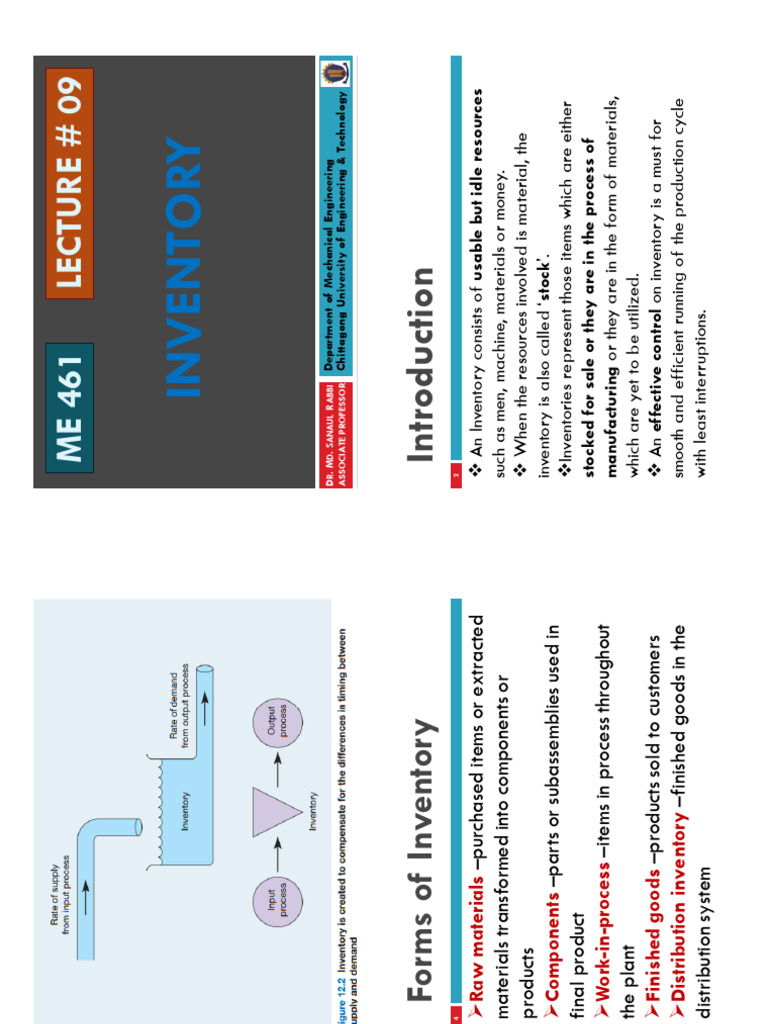 Lecture 09 Inventory Introduction | PDF | Inventory | Goods