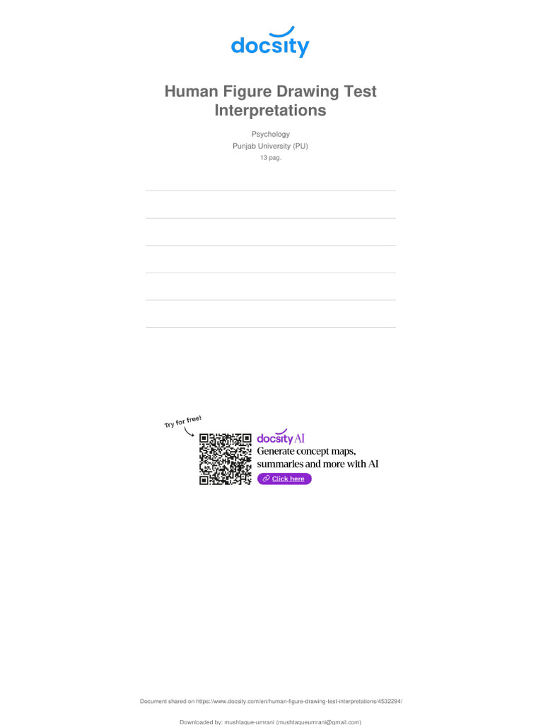 human-figure-drawing-test-interpretations | PDF | Psychopathy ...