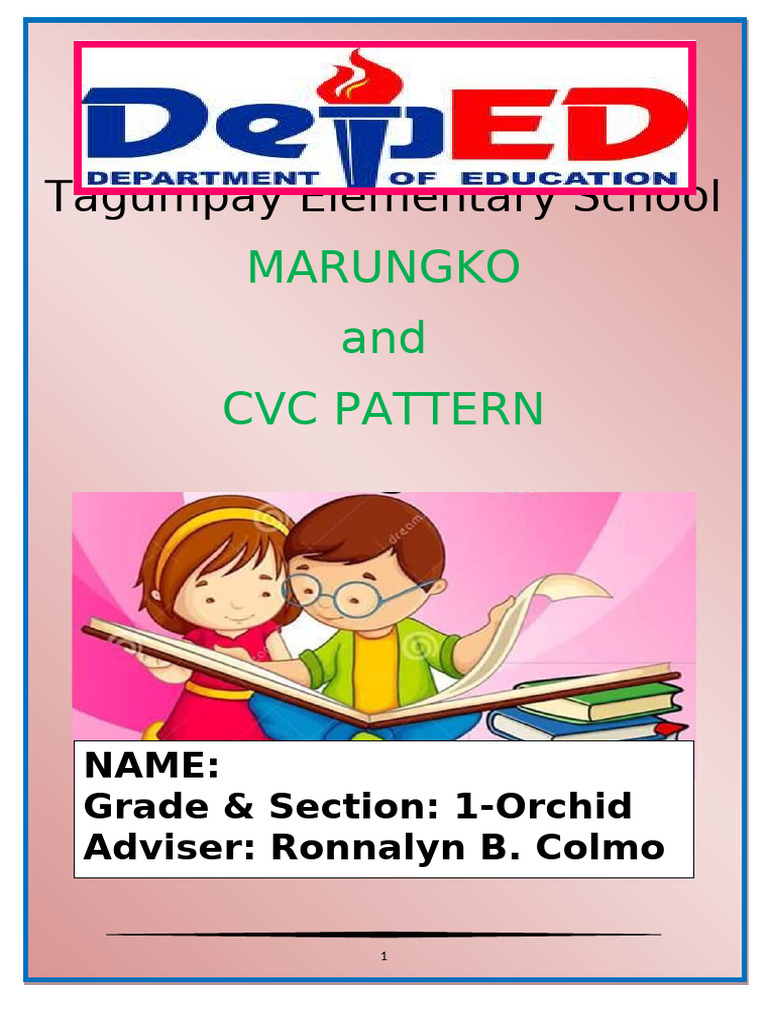 MARUNGKO Tagalog& English (Reading CVC Words, Phrases and Stories) | PDF