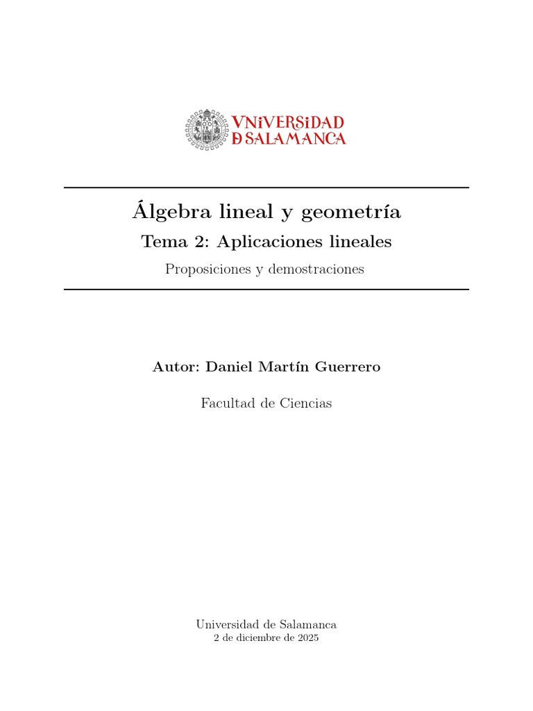demostraciones (1) | PDF | Mapa lineal | Base (álgebra lineal)