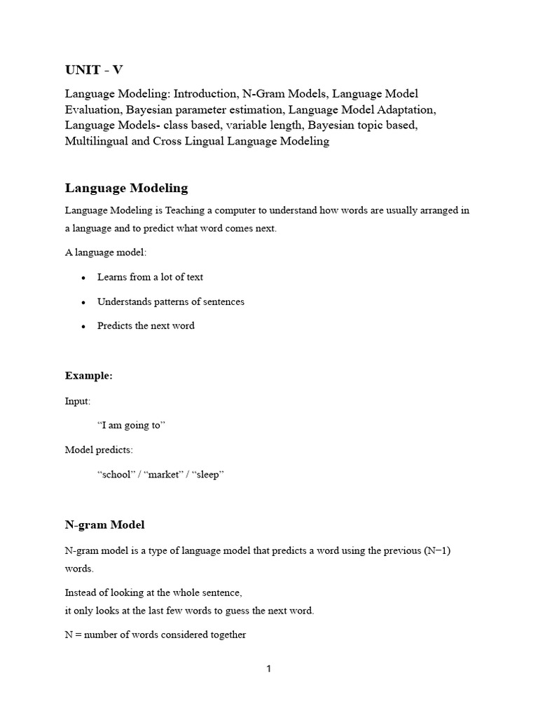 NLP 5th Unit | PDF | Multilingualism | Bayesian Inference