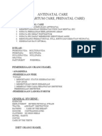 Antenatal Care (Antepartum Care, Prenatal Care)