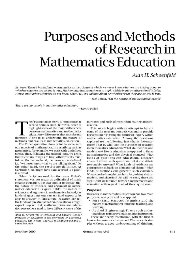 mathematics research | PDF