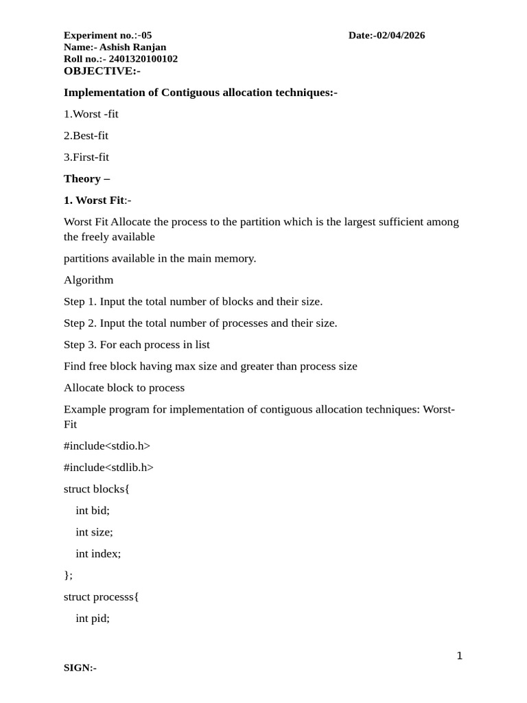 ashishexp5 | PDF | Algorithms And Data Structures | Computer Science