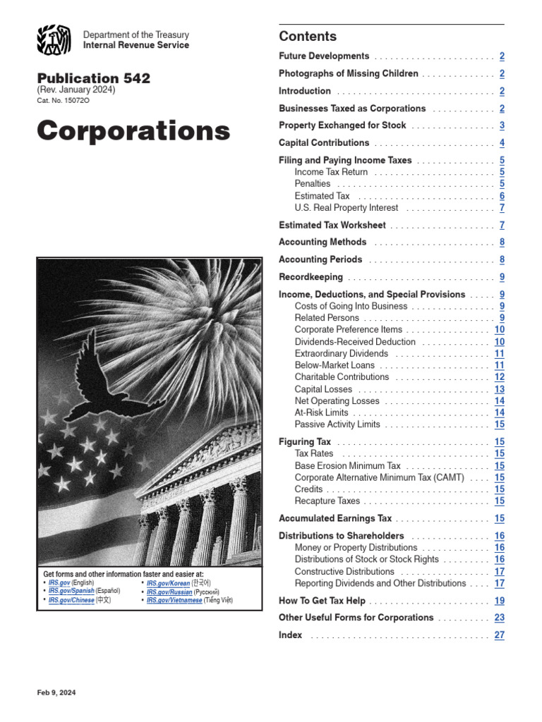 Publication 542 (Rev. January 2024) | PDF | Limited Liability Company ...