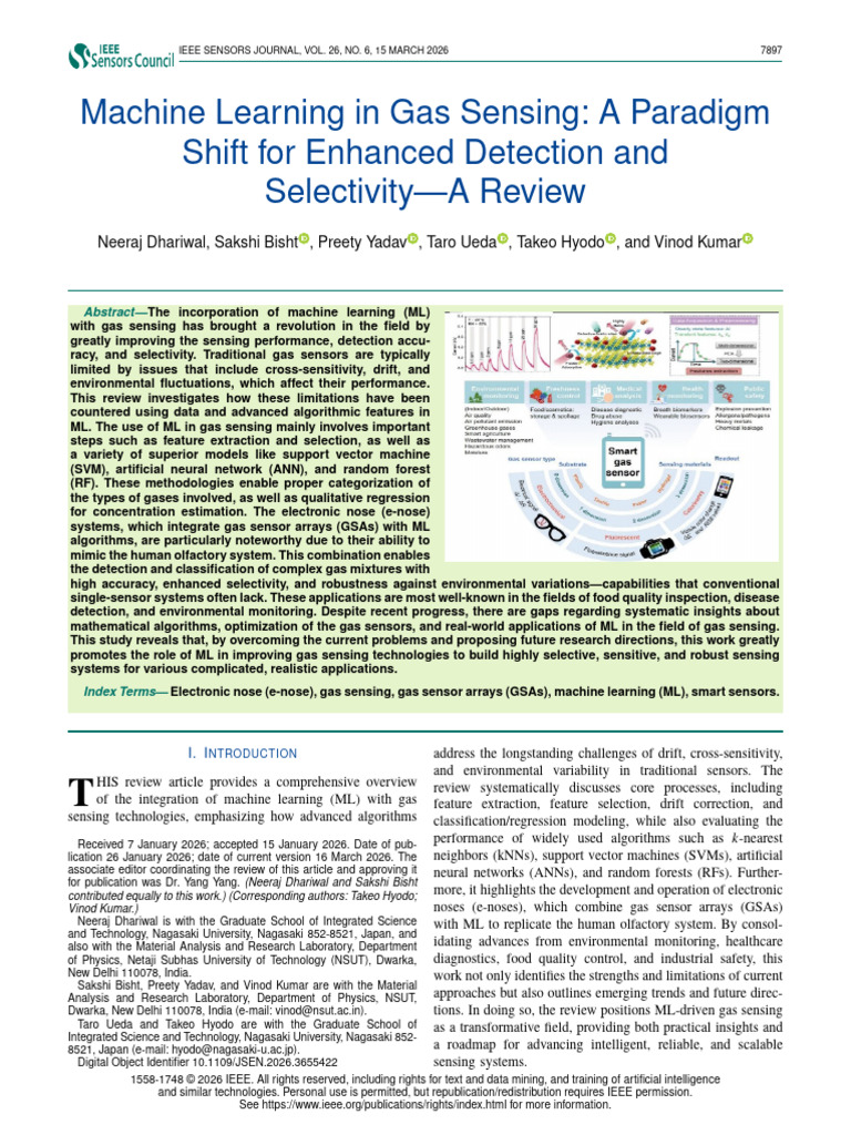 Machine Learning in Gas Sensing a Paradigm Shift for Enhanced Detection ...