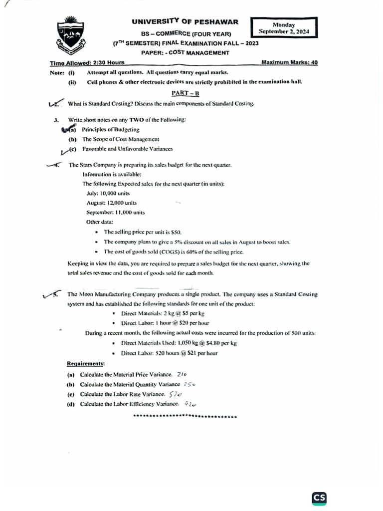 Bs 7th Paper | PDF