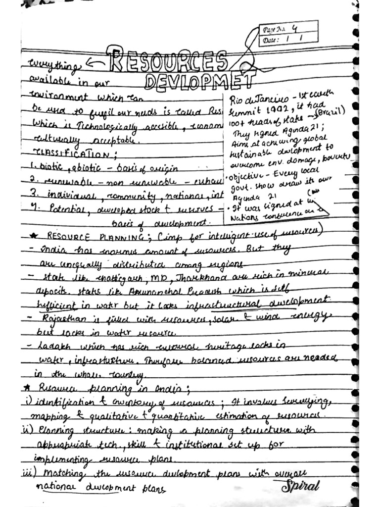 Social science class 10 resources and development+ power sharing notes ...