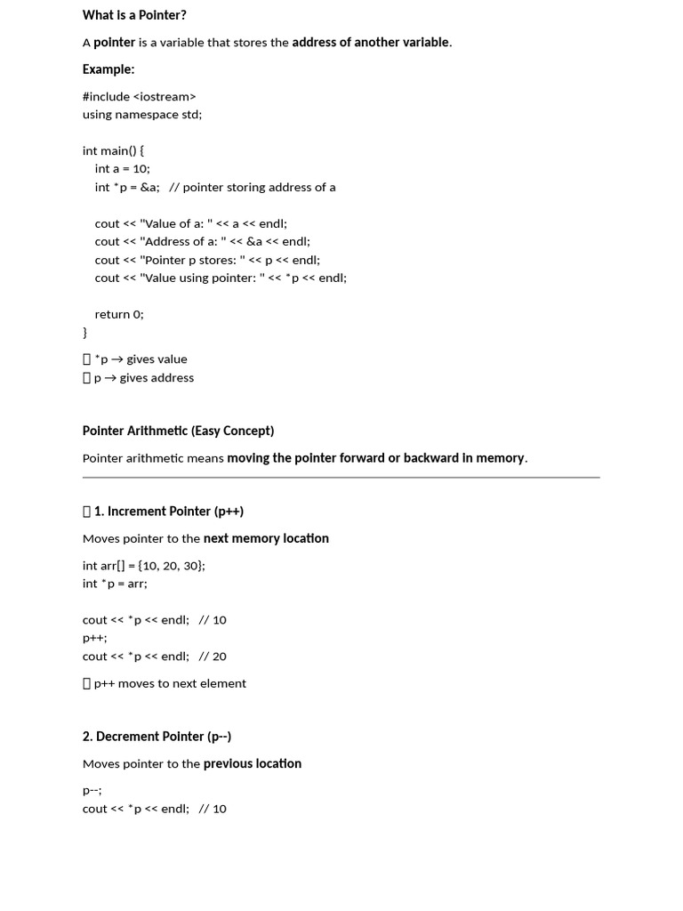 Pointer in C++ | PDF
