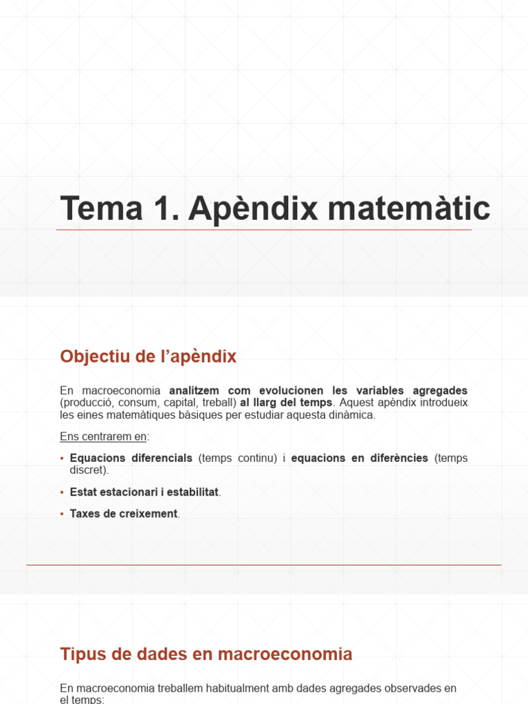 Tema 1. Apèndix matemàtic | PDF