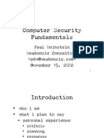 Computer Security Fundamentals: Paul Weinstein Waubonsie Consulting November 15, 2002