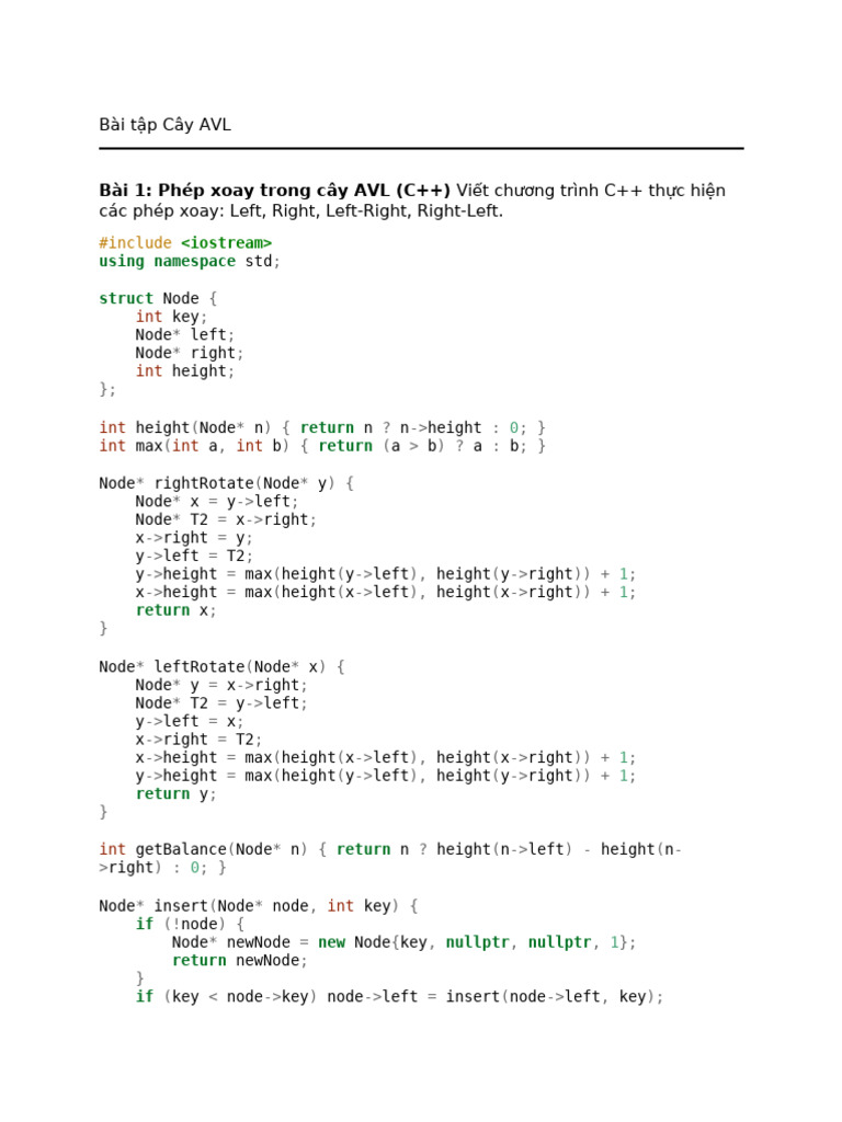 Avl Exercises Doc | PDF
