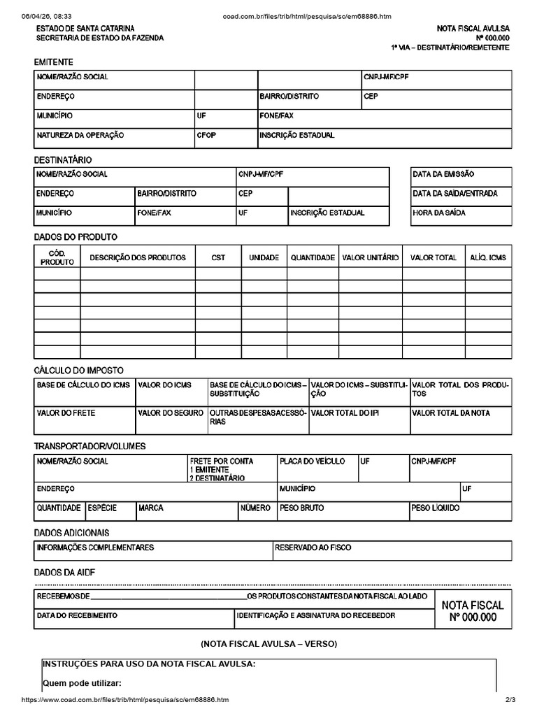 MODELO NF | PDF