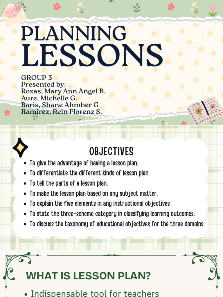 Planning Lesson | PDF | Lesson Plan | Teachers