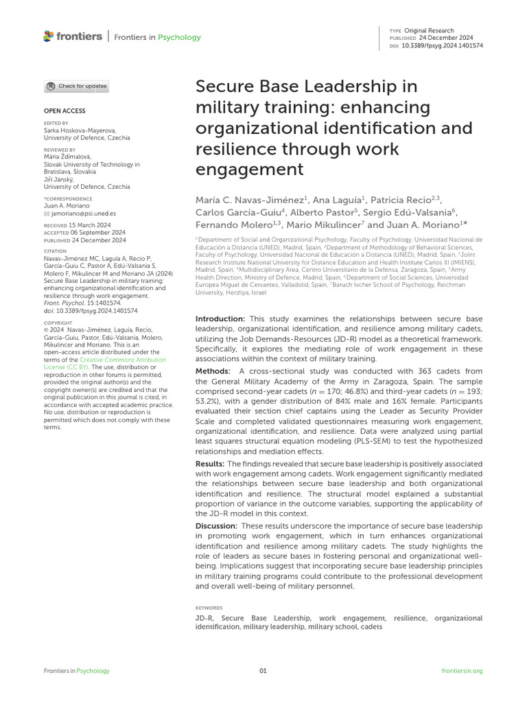 Secure Base Leadership In | PDF | Psychological Resilience | Leadership