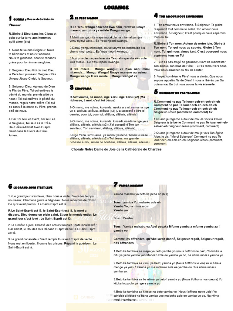 LOUANGE MESSE ROME | PDF | Doctrines et croyances religieuses