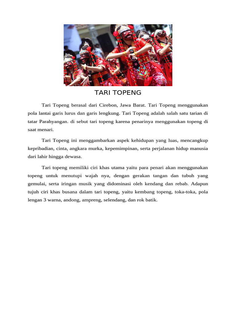 Tari Topeng | PDF