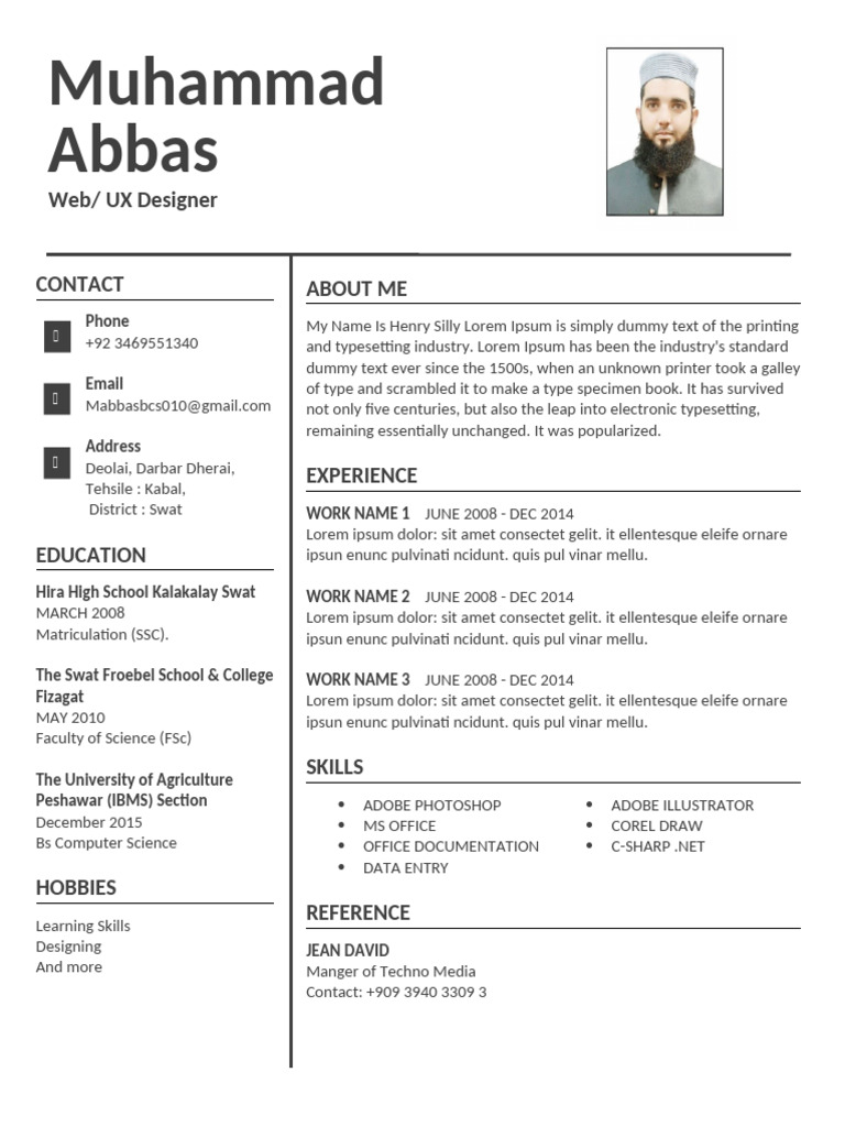Resume CV Format Download-28 | PDF