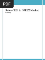 Role of RBI in FOREX Market