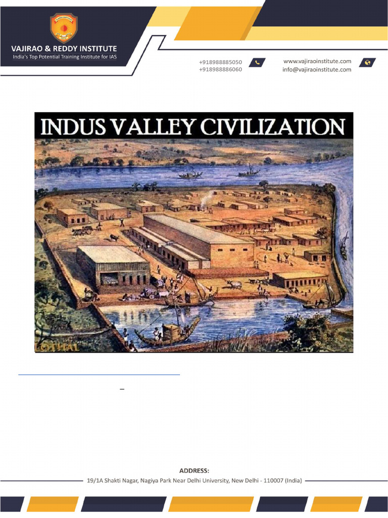 Ancient History - Indus Valley Civilization - Puneet Bhatia Sir | PDF