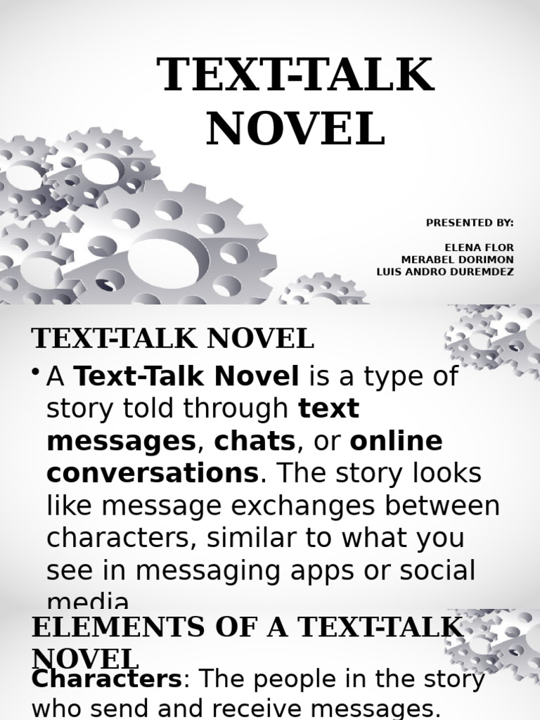 Text Talk Novel | PDF