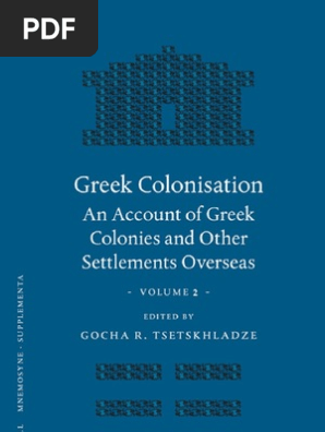 Greek Colonisation An Account Of Greek Colonies And Other