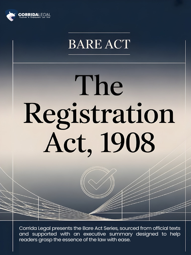 The Registration Act 1908 Bare Act PDF | PDF | Justice | Crime & Violence
