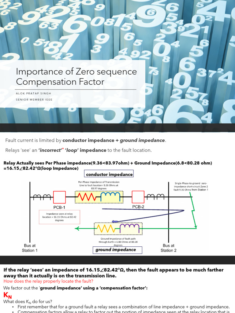 Importance of Zero Sequence Compensation Factor | PDF | Electrical ...