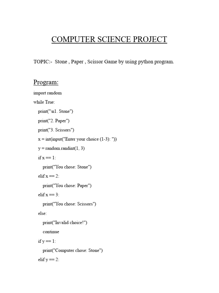 Pradyun Chaudhari - CS Project | PDF