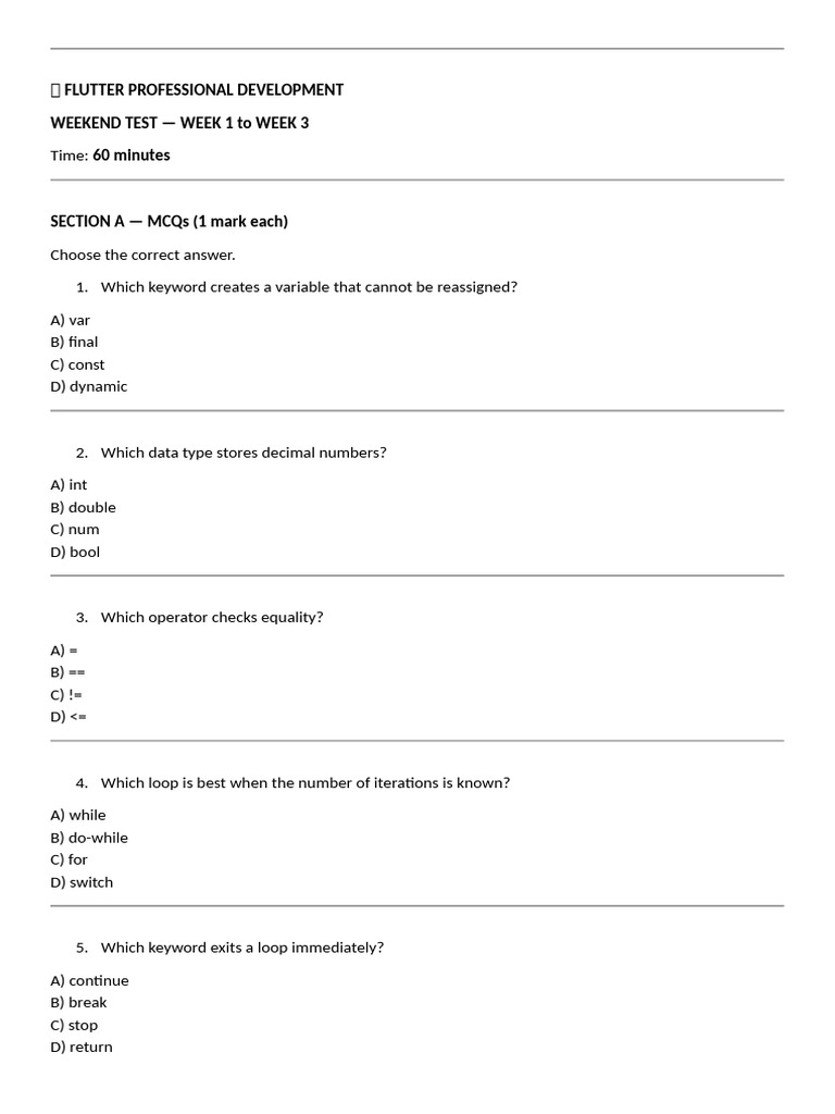 Flutter Test | PDF