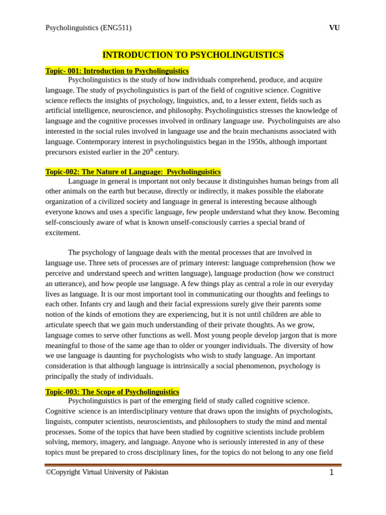 Psycho | PDF | Language Acquisition | Psycholinguistics
