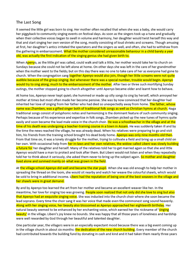 The Last Song Text | PDF