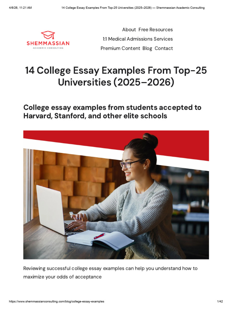 14 College Essay Examples From Top-25 Universities (2025–2026 ...