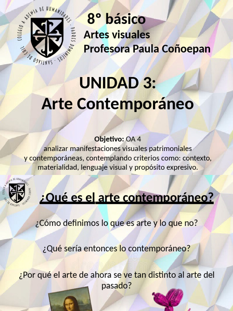 8 Básicos Artes Visuales Prof. Paula Coñoepan 18.08.2020 (1) | PDF