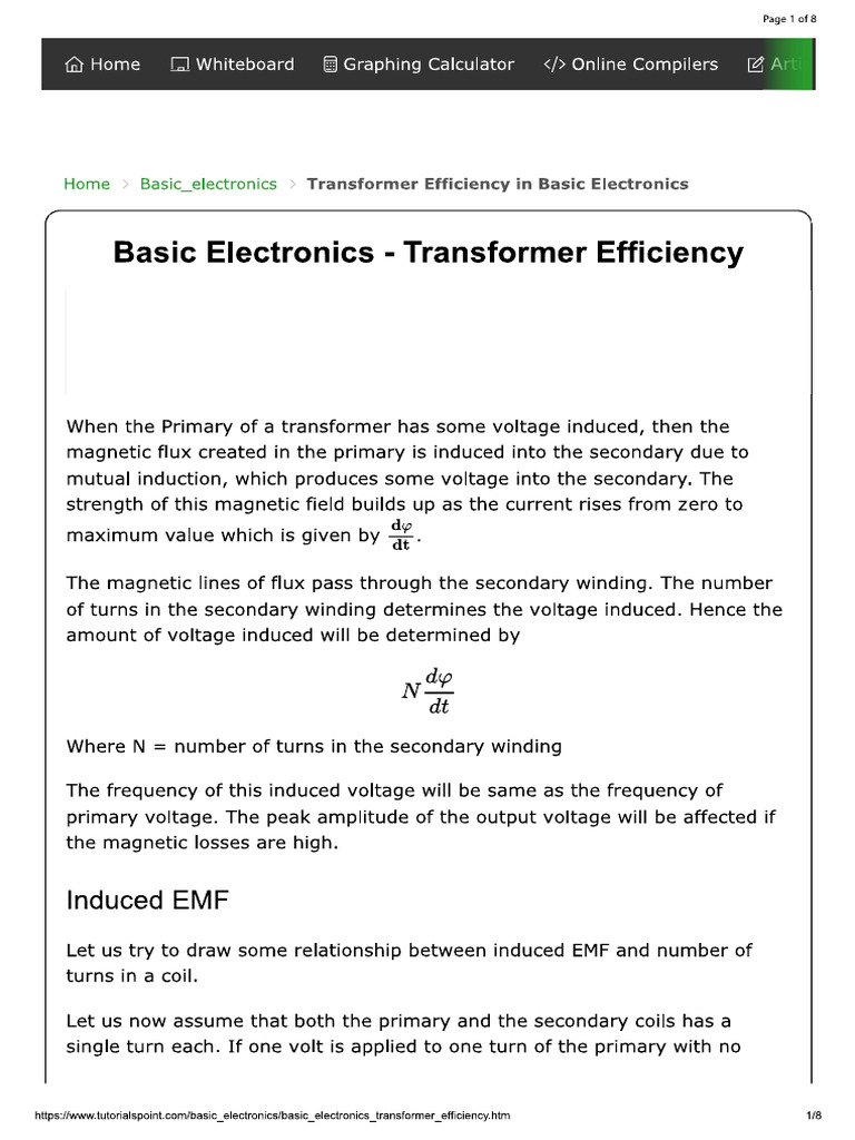 23. Transformer Efficiency | PDF