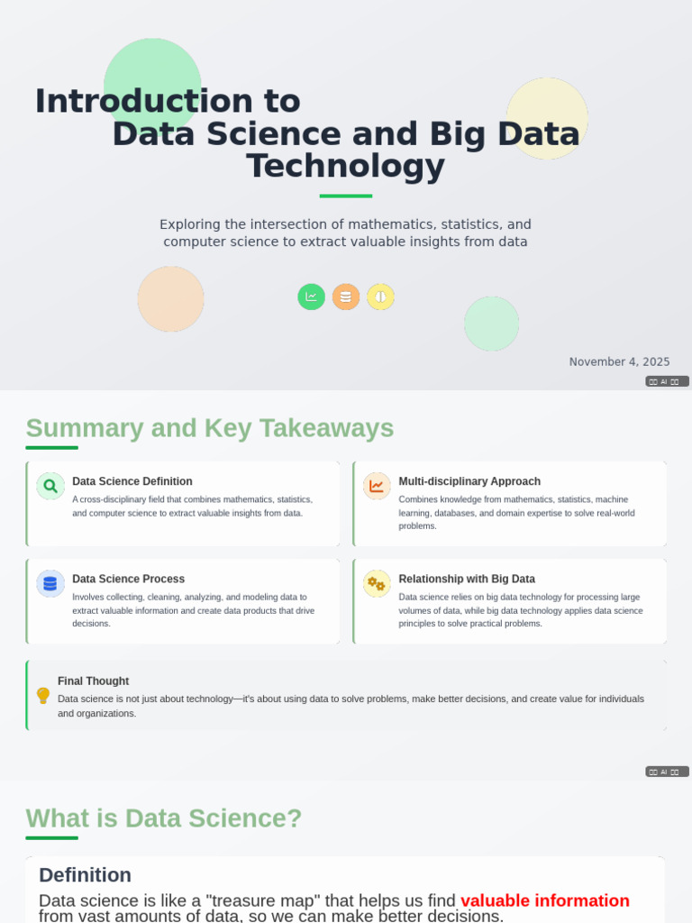 3-4Introduction to Data Science and Big Data Technology | PDF