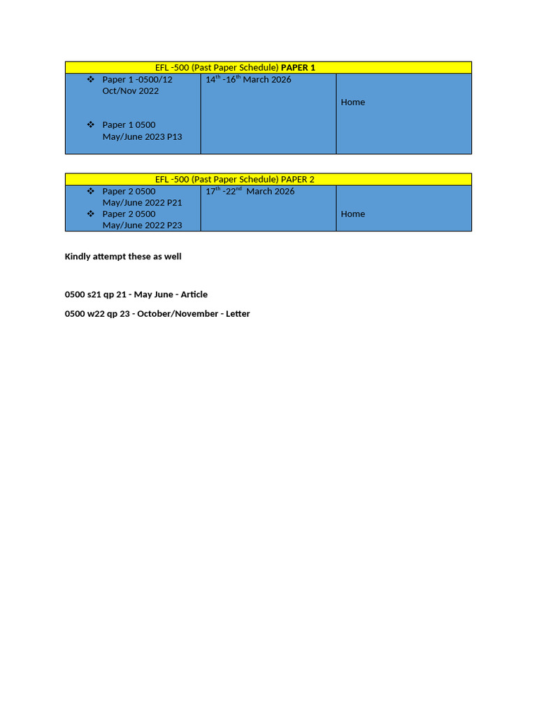 Revision Efl | PDF