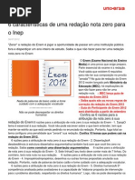 6 Caracteristicas  De Uma Redaco Nota Zero para o Inep
