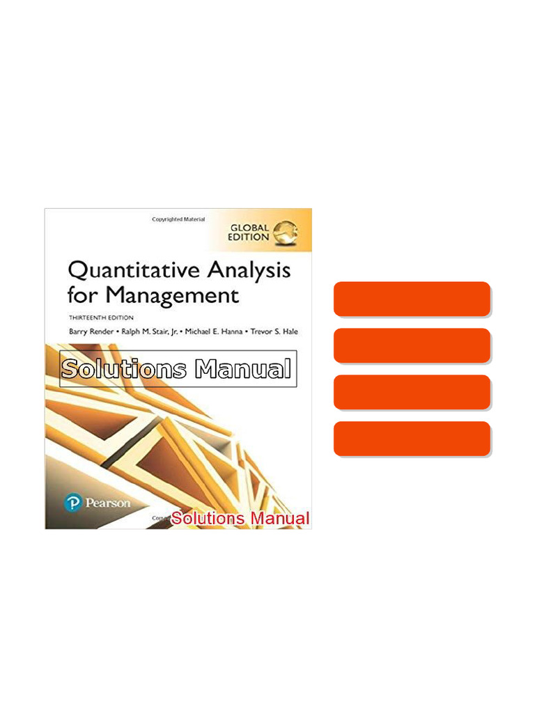Access Quantitative Analysis For Management Global 13th Edition Render ...